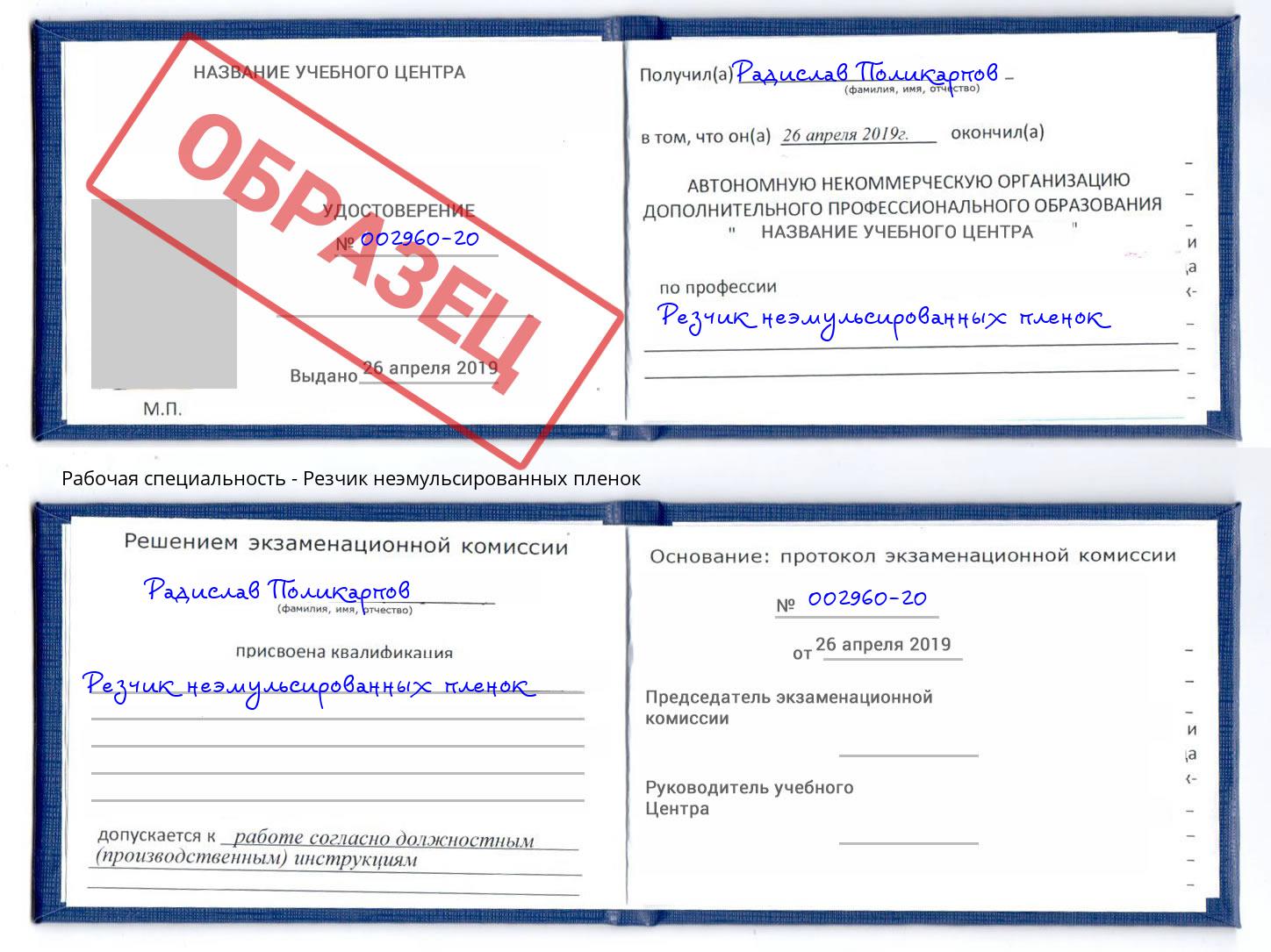 Резчик неэмульсированных пленок Курск